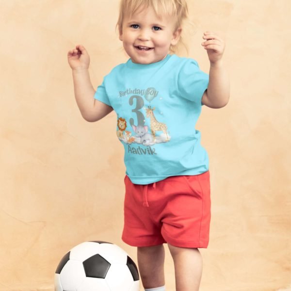 Kids Custom Birthday T-Shirts -Jungle Theme T-Shirts