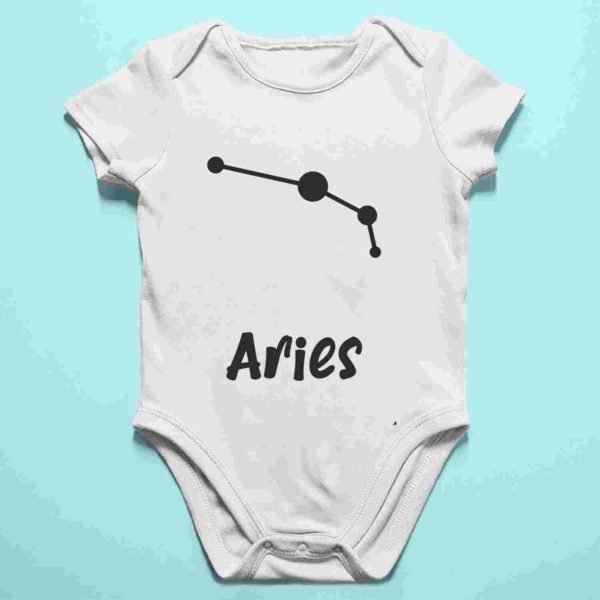 Alternative view of Personalised Baby Zodiac Sign Romper/T-Shirts