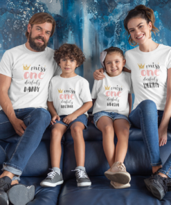 Kids Birthday Family T-Shirts - Miss OneDerful Theme