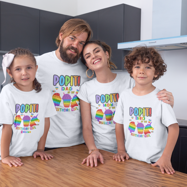 Kids Birthday Family T-Shirts - Pop It Theme