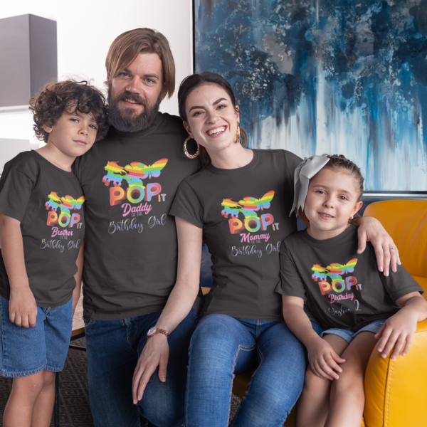 Kids Birthday Family T-Shirts - Pop It Theme