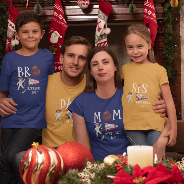 Kids Birthday Family T-Shirts - Space Theme