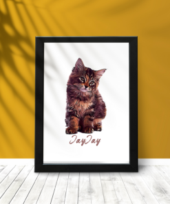 Personalised Pet Portrait Wall Frames - Gifts for Pet Lovers
