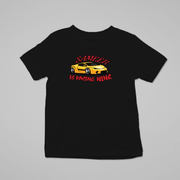 Alternative view of Kids Custom Birthday T-Shirts -Car Theme T-Shirts