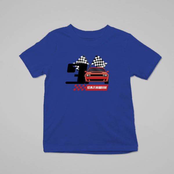 Alternative view of Kids Custom Birthday T-Shirts -Car Theme T-Shirts