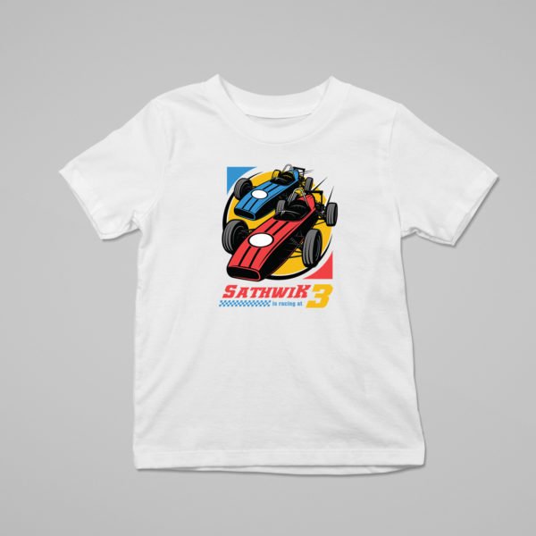 Alternative view of Kids Custom Birthday T-Shirts -Car Theme T-Shirts