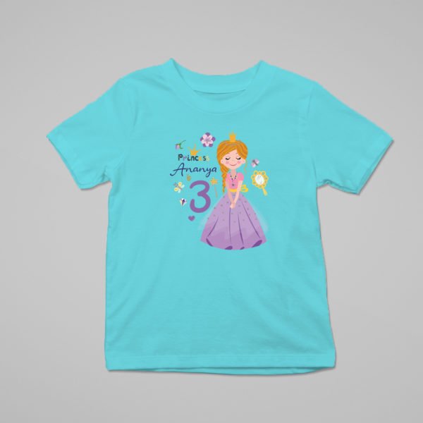 Alternative view of Kids Custom Birthday T-Shirts -Princess Theme T-Shirts