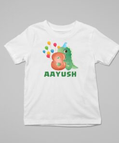 Alternative view of Kids Custom Birthday T-Shirts -Dinosaur Theme T-Shirts