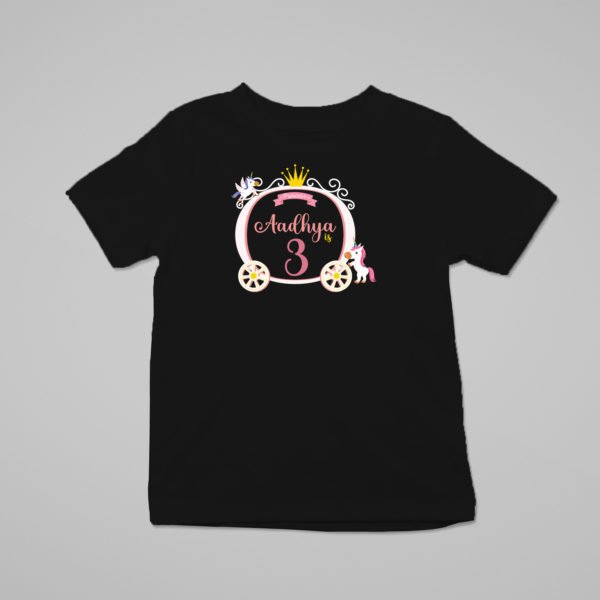 Alternative view of Kids Custom Birthday T-Shirts -Princess Theme T-Shirts