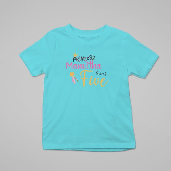 Alternative view of Kids Custom Birthday T-Shirts -Princess Theme T-Shirts