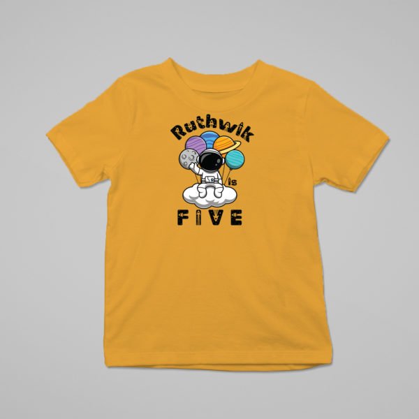 Alternative view of Kids Custom Birthday T-Shirts -Space Theme T-Shirts