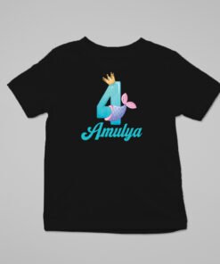 Alternative view of Kids Custom Birthday T-Shirts -Mermaid Theme T-Shirts