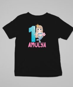 Alternative view of Kids Custom Birthday T-Shirts -Mermaid Theme T-Shirts