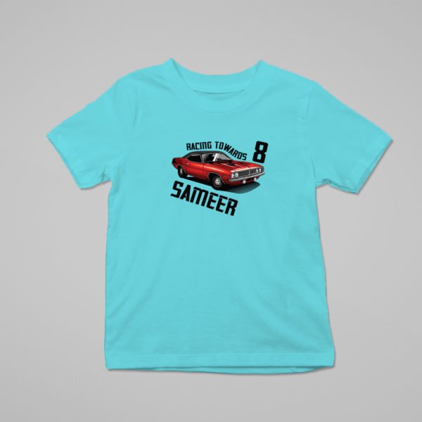 Alternative view of Kids Custom Birthday T-Shirts -Car Theme T-Shirts
