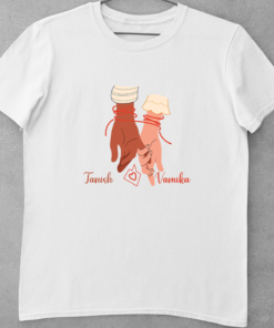 Alternative view of Personalised Couple T Shirts for Pre-Wedding Photoshoots & Anniversary