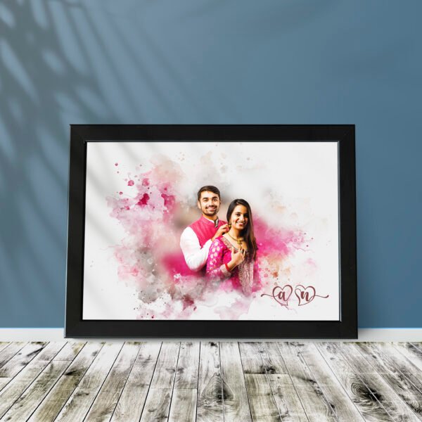 Couples Portrait Frames - Watercolor Portrait - Gifts for Him & Her - Personalised Home Decor