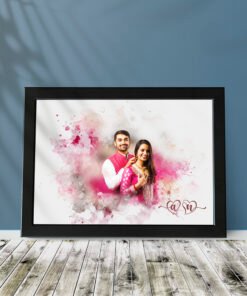 Couples Portrait Frames - Watercolor Portrait - Gifts for Him & Her - Personalised Home Decor