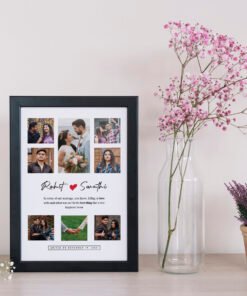 Couples, Couples Anniversary Collage Frames - Anniversary Gifts for Him & Her - Personalised Home Decor