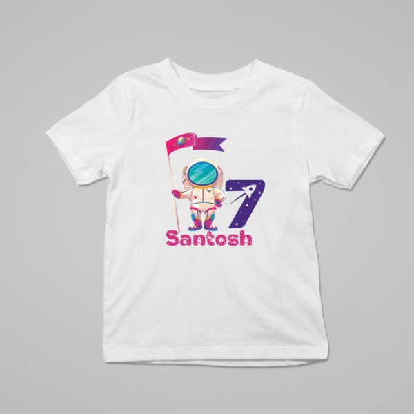 Alternative view of Kids Custom Birthday T-Shirts -Space Theme T-Shirts