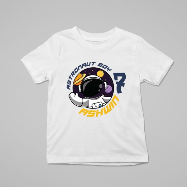 Alternative view of Kids Custom Birthday T-Shirts -Space Theme T-Shirts
