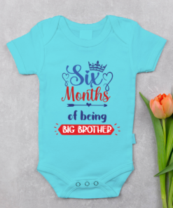 Alternative view of Personalized Half Birthday Baby Rompers