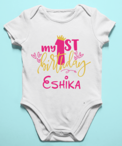 Alternative view of Personalized First Birthday Baby Rompers/T-Shirts