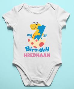 Alternative view of Personalized First Birthday Baby Rompers/T-Shirts