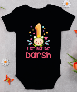 Alternative view of Personalized First Birthday Baby Rompers/T-Shirts