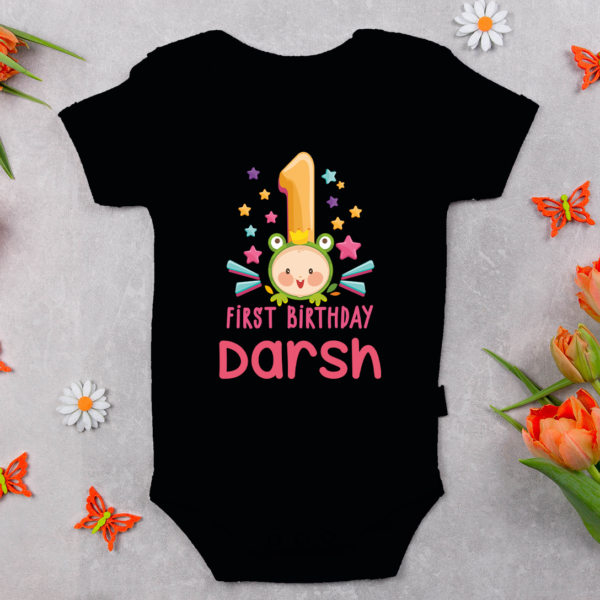 Alternative view of Personalized First Birthday Baby Rompers/T-Shirts