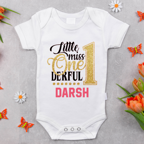 Alternative view of Personalized First Birthday Baby Rompers/T-Shirts