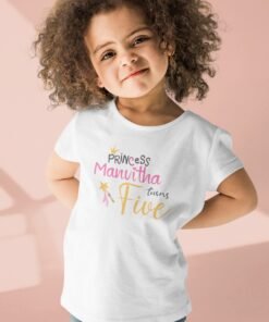 Kids Custom Birthday T-Shirts -Princess Theme T-Shirts