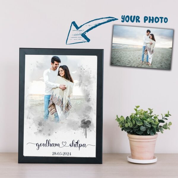 Alternative view of Couples, Couples Portrait Frames - Gifts for Him & Her - Personalised Home Decor