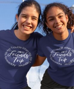 Personalized friends group T-shirts for a vacation