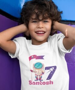 Kids Custom Birthday T-Shirts -Space Theme T-Shirts
