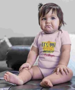 Personalized Half Birthday Baby Rompers