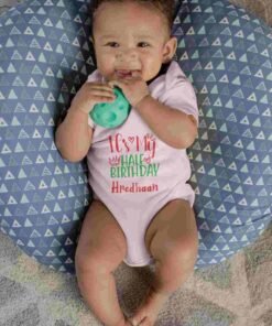 Personalized Half Birthday Baby Rompers