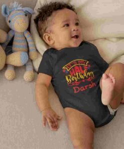 Personalized Half Birthday Baby Rompers
