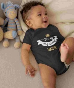 Personalized Half Birthday Baby Rompers