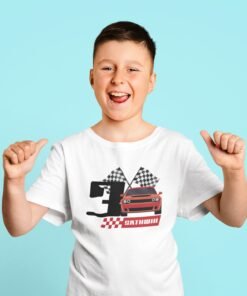 Kids Custom Birthday T-Shirts -Car Theme T-Shirts