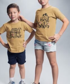Siblings Matching T-Shirts - Brother-Sister Matching T-Shirts - Rakhi Gifts for Kids