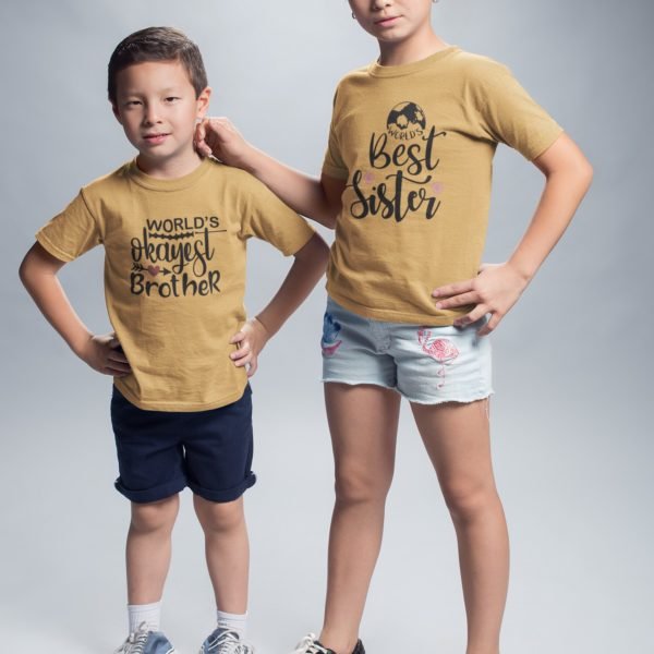 Siblings Matching T-Shirts - Brother-Sister Matching T-Shirts - Rakhi Gifts for Kids