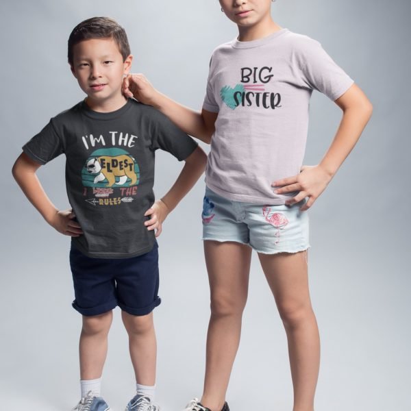 Siblings Matching T-Shirts - Brother-Sister Matching T-Shirts - Rakhi Gifts for Kids