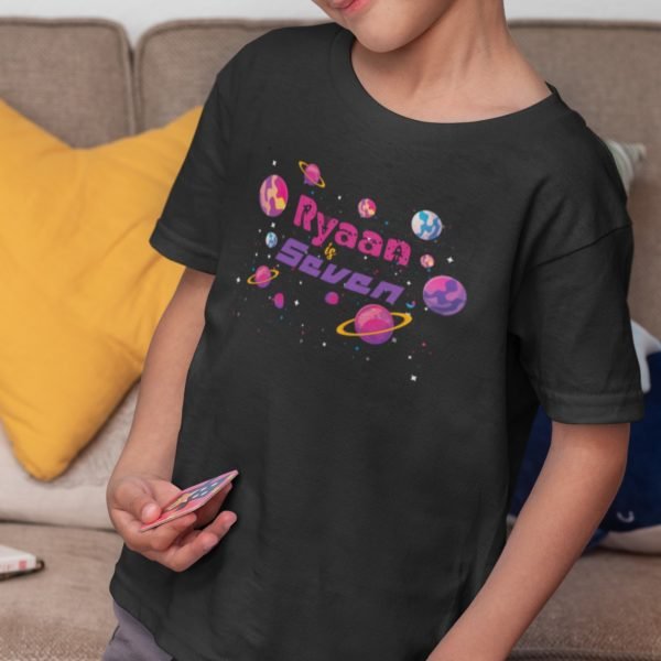 Kids Custom Birthday T-Shirts -Space Theme T-Shirts