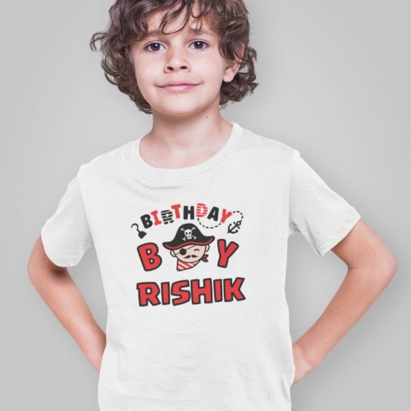 Kids Custom Birthday T-Shirts -Pirate Theme T-Shirts