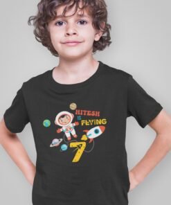 Kids Custom Birthday T-Shirts -Space Theme T-Shirts