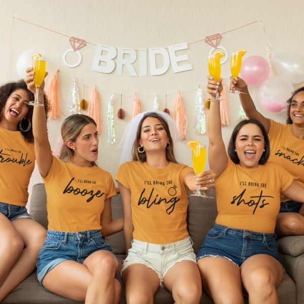 Personalised Bride T-Shirts - Bachelor Party Matching T-Shirts