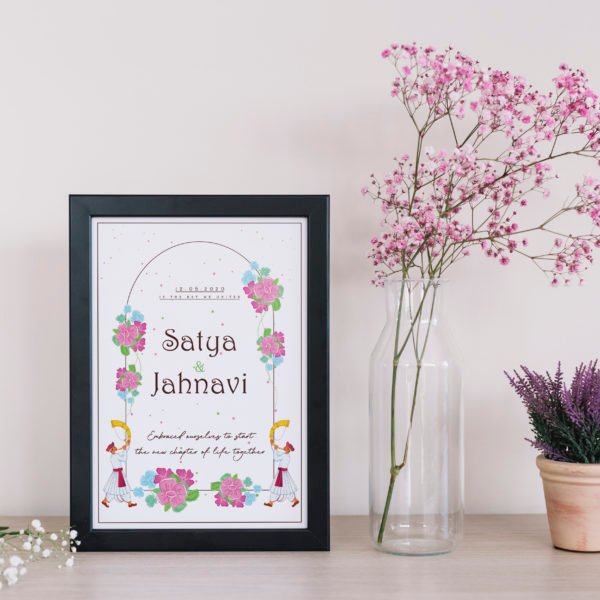 Couples Personalised Star Map Frames - Anniversary Gifts for Him & Her - Personalised Home Decor