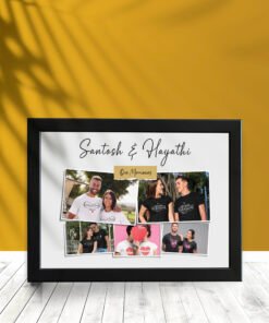 Couples, Couples Anniversary Collage Frames - Anniversary Gifts for Him & Her - Personalised Home Decor