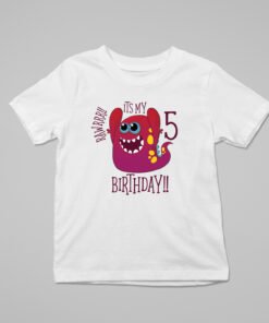 Kids Custom Birthday T-Shirts -Dinosaur Theme T-Shirts