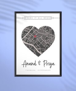 Couples Custom Map Art